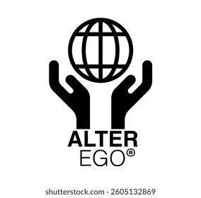  Minimalist Globe in Hands Logo – Global Care Concept