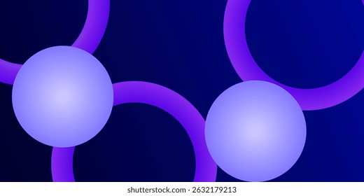 Minimalist glowing blue pearl sphere over artistic blue gradient design. vector illustration