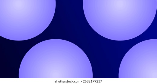 Minimalist glowing blue pearl sphere over artistic blue gradient design. vector illustration