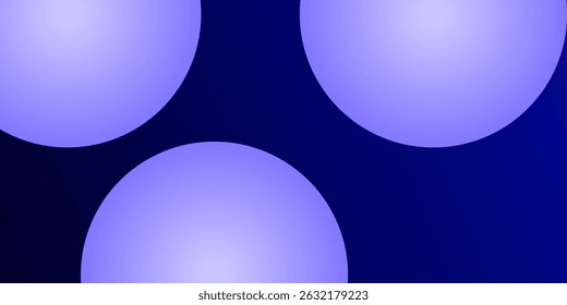 Minimalist glowing blue pearl sphere over artistic blue gradient design. vector illustration
