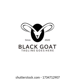 Minimalist Goat Head Logo design