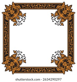Minimalist Gold Border with Ornamental Frame Design