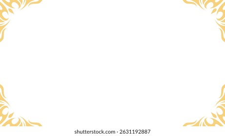 Minimalist Gold Corner Ornament Background Classic and clean style corner decoration.	