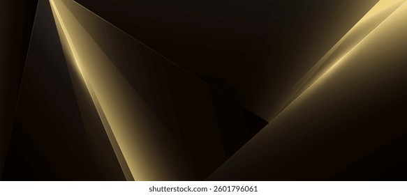 Minimalist gold diagonal luxury on browns dark gradient background or product ads design