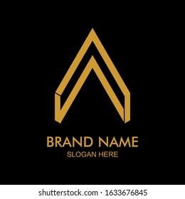 minimalist gold logo, lux logo, logo design with gold color