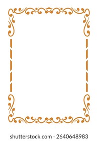 Minimalist Gold Ornamental Frame Decorative Vector