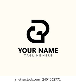 Minimalist GP Letter Logo, simple and Luxury Icon Vector business identity design Template Element
