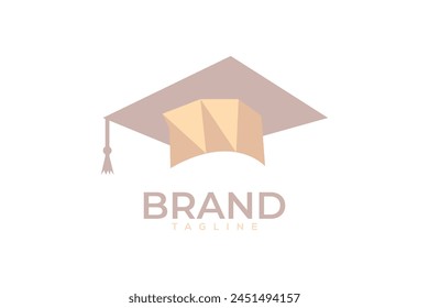 Minimalist Grad vector logo design template. Symbol graduation design concept