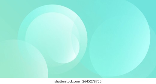 Fondo de Anuncio degradado minimalista verde colorido con forma de círculo. Fondo moderno. Memphis.Vector eps 10