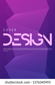 Minimalist gradient geometric cover design. Vector illustration. 