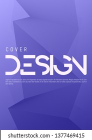 Minimalist gradient geometric cover design. Vector illustration. 