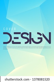 Minimalist gradient geometric cover design. Vector illustration. 