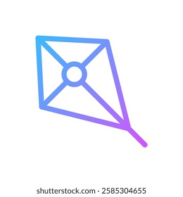 Minimalist Gradient Kite Icon Illustration Design