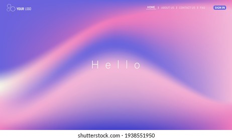 Minimalist gradient landing page background. Website UI design background. Eps 10 vector