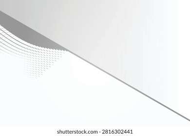 Minimalist gradient line extending from gray geometric plane extension