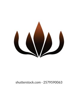 Minimalist Gradient Lotus Emblem on White Background