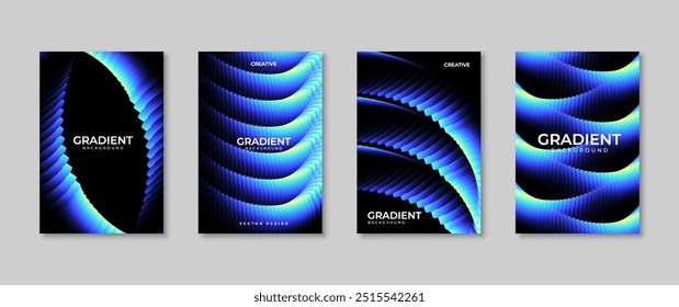 Cartel minimalista del gradiente, conveniente para la decoración de la pared, cubiertas, fondos y otros