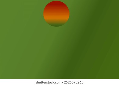 Minimalist Gradient Sphere on Green Background