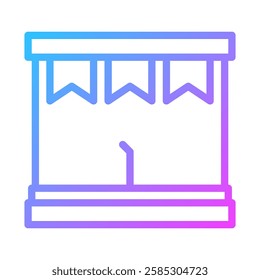 Minimalist Gradient Stage Structure Illustration