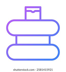Minimalist Gradient Water Dispenser Line Icon