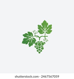 Minimalist Grape Vineyard Logo Icon Vector