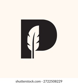 A minimalist graphic design featuring a bold black letter 