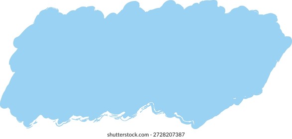 Un Diseño gráfico minimalista con una forma de nube suave y azul claro sobre un fondo blanco limpio, perfecto para conceptos y fondos abstractos.