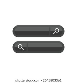  a minimalist graphic design featuring two identical search bars stacked vertically against a stark white background. 