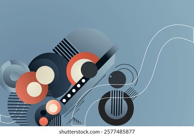 A minimalist graphic design illustration featuring a versatile abstract background. 