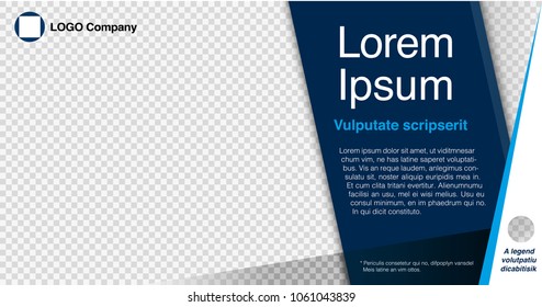 Minimalist graphic design layout template for advertising, creative & business concept, modern diagonal abstract background Geometric element. Blue & White with Transparency theme, Vector illustration