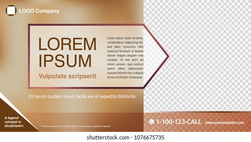 Minimalist graphic design layout template for advertising, creative & business concept, modern diagonal abstract background Geometric element. Brown Sepia with Transparency theme, Vector illustration