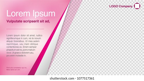 Minimalist graphic design layout template for advertising, creative business concept, modern diagonal abstract background Geometric. Beauty woman Fashion, Pink & transparent theme, Vector illustration