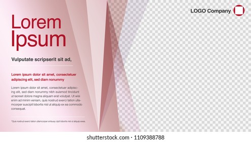 Minimalist graphic design layout template for advertising, creative business concept, modern diagonal abstract background Geometric. Beauty Fashion, Pink & Beige transparent theme, Vector illustration
