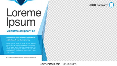 Minimalist graphic design layout template for advertising, creative & business concept, modern diagonal abstract background Geometric element. Blue & White with Transparency theme, Vector illustration