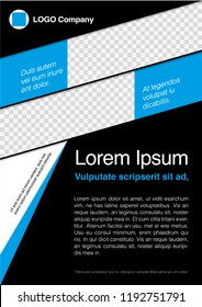 Minimalist graphic design layout template A4 Vertical advertising, creative business concept, modern diagonal abstract background Geometric element. Blue Black transparent theme, Vector illustration.