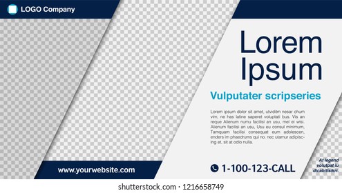 Minimalist graphic design layout template for advertising, creative & business concept, modern diagonal abstract background Geometric element. Blue & White with Transparency theme, Vector illustration