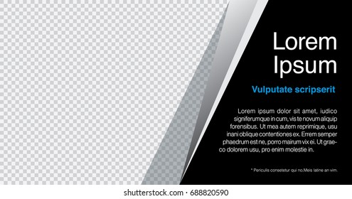 Minimalist graphic design layout template for advertising, creative & business concept, modern diagonal abstract background Geometric element. Black & White with transparent theme, Vector illustration