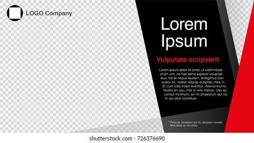 Minimalist graphic design layout template for advertising, creative & business concept, modern diagonal abstract background Geometric element. Black & Red with transparent theme, Vector illustration