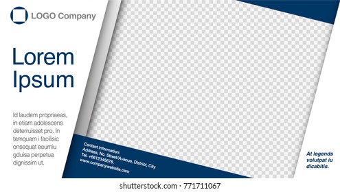 Minimalist graphic design layout template for advertising, creative & business concept, modern diagonal abstract background Geometric element. Blue with silver grey theme, Vector illustration.