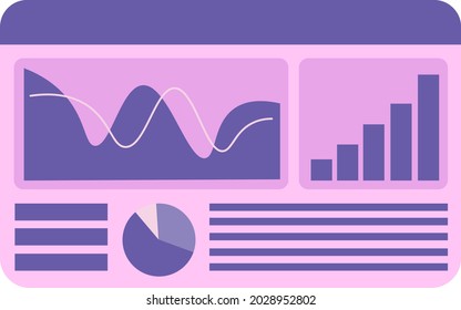 Minimalist Graphic And Diagram Panel - Amazing vector illustration of a panel with its data suitable for design assets, decoration, clip art, animation, mobile app, website and illustration in general