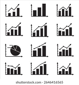 Eine minimalistische Grafik, die aufsteigende Balken auf weißem Hintergrund anzeigt, was Fortschritt bedeutet.