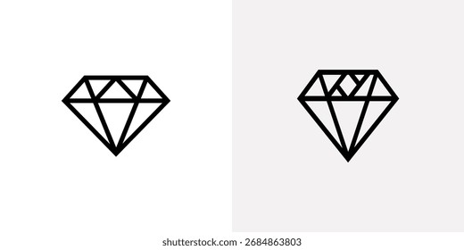 A minimalist graphic featuring two identical black outline diamond shapes positioned next to each other on a white background.