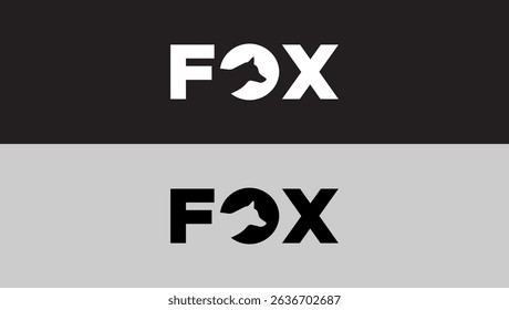 A minimalist graphic featuring the word 'FOX' in bold, uppercase letters. A circular silhouette of a fox's head replaces the 'O', creating a cohesive and impactful logo.