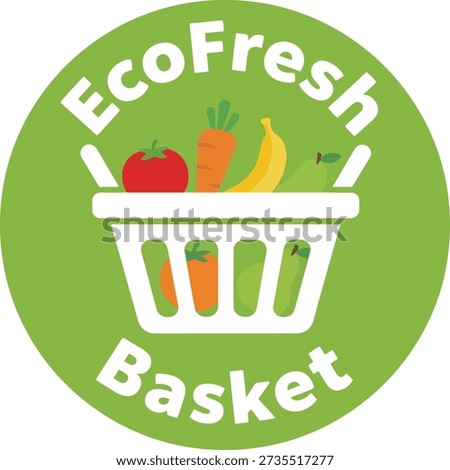Minimalist Graphic Fresh Clean EcoFresh Basket Logo Design for Marketing Purposes Vector Illustration