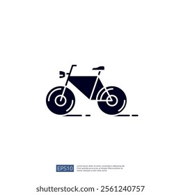 A minimalist graphic illustration of a bicycle, emphasizing its shape and design with a simple color palette. Ideal for transport-related themes or graphic resources.