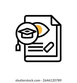 Minimalist graphic illustration. Features a golden crescent moon on a solid White Background. Flat design.