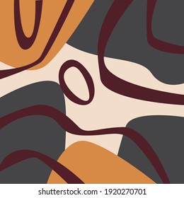 Minimalist graphic pattern background in earth tones colors