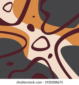 Fondo de patrón gráfico mínimo en colores de tonos de tierra