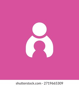 Gráfico minimalista que representa la profunda conexión y relación amorosa entre un padre y un hijo, que simboliza la Asistencia, la guía y la esencia de la unidad familiar
