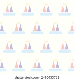 Minimalist Graphic Seamless Pattern Background. Soft Colored Textile Swatch. Fabric for Kids Design. Grap[hic Wallpaper, Wrapping Paper Design. Digital Paper, Scrapbook Paper Sample	
